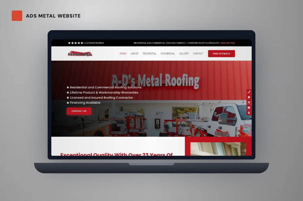 Ads Metal Website project preview